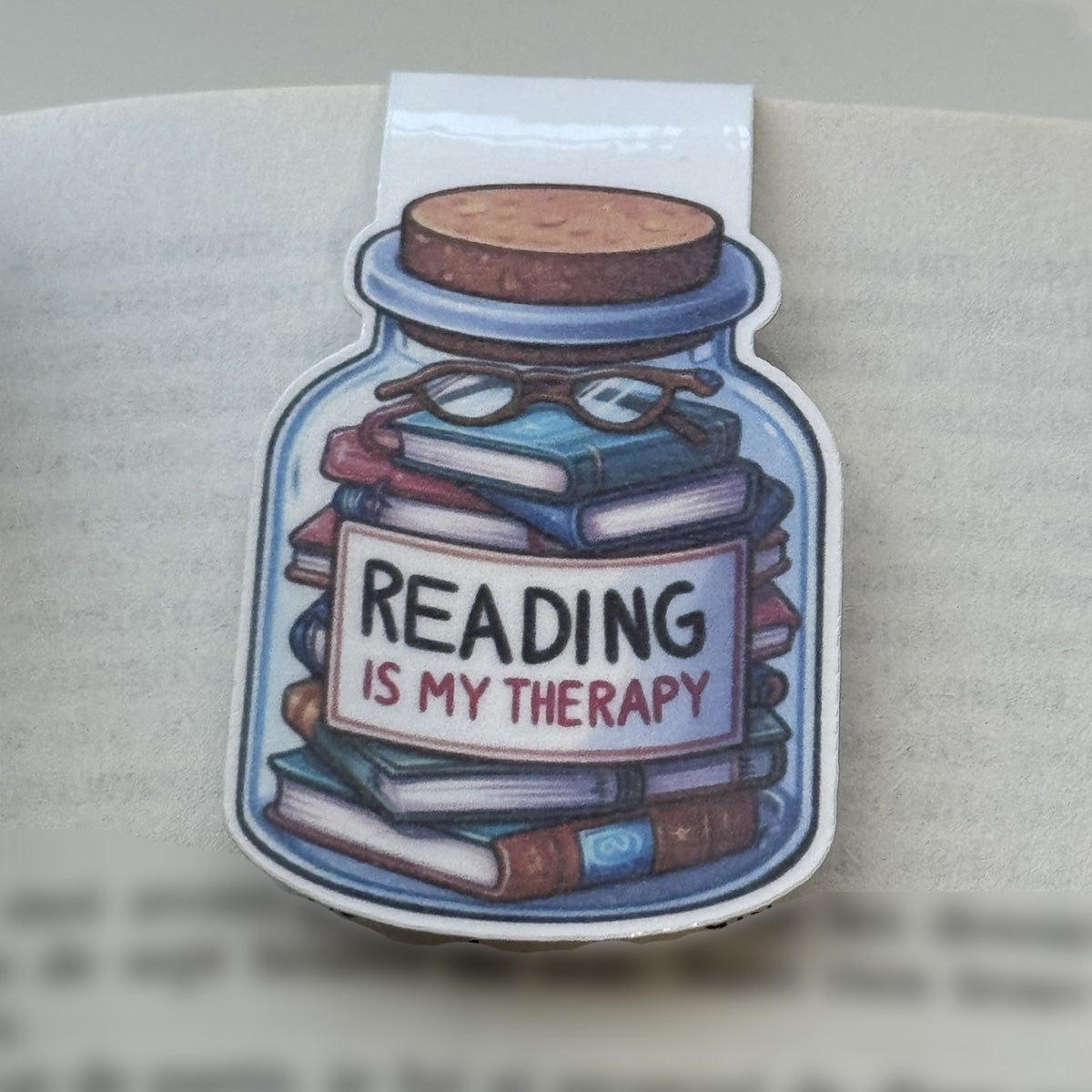 Lire est ma thérapie - Signet Magnétique