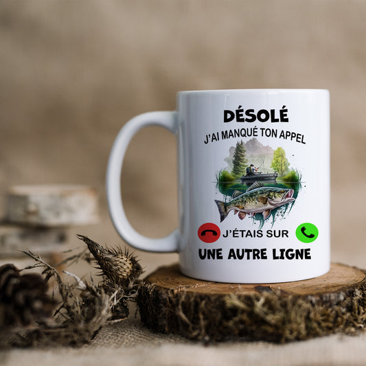 Désoler j'ai manqué ton appel j'étais sur une autre ligne Tasse