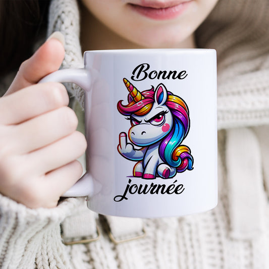 Bonne journée Licorne Tasse a café